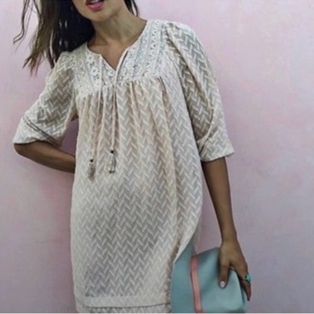 Anthropologie one September Anwen Carraroe Rare Baby Blue Spring Dress